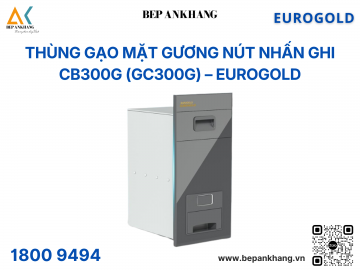 Thùng gạo mặt gương nút nhấn màu ghi CB300G (GC300G) – Eurogold